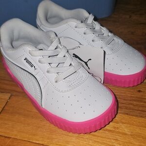 New Girls Puma Sneaker 9C Pink/White